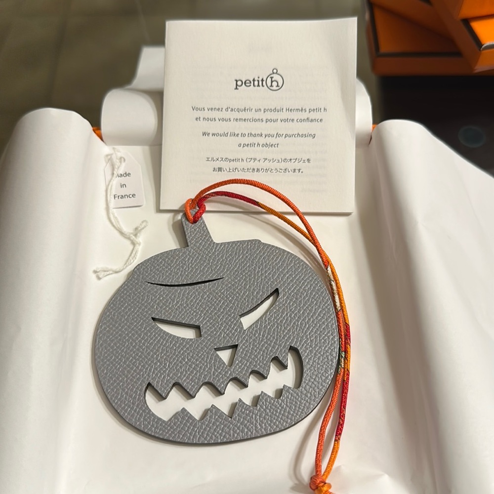 Hermes evil pumpkin bag charm